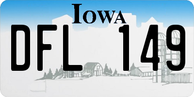 IA license plate DFL149