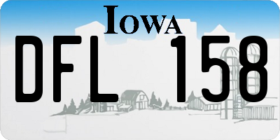 IA license plate DFL158