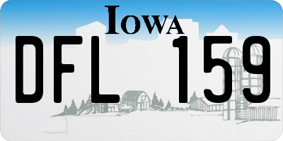 IA license plate DFL159
