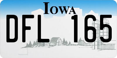 IA license plate DFL165