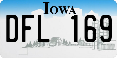 IA license plate DFL169