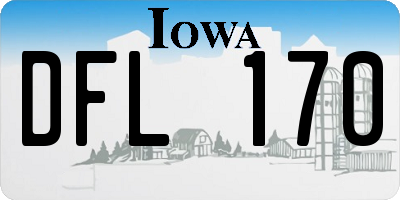 IA license plate DFL170