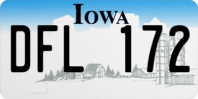 IA license plate DFL172
