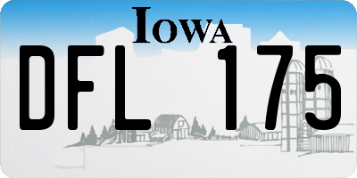 IA license plate DFL175