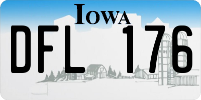 IA license plate DFL176