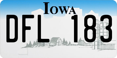 IA license plate DFL183