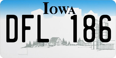 IA license plate DFL186