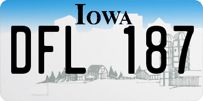 IA license plate DFL187