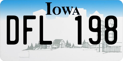 IA license plate DFL198