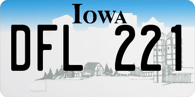 IA license plate DFL221