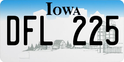 IA license plate DFL225