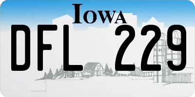 IA license plate DFL229