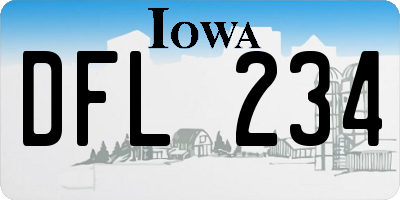 IA license plate DFL234