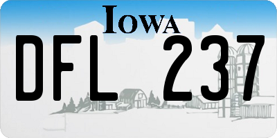 IA license plate DFL237