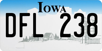 IA license plate DFL238