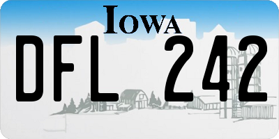 IA license plate DFL242