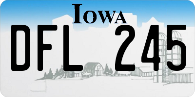 IA license plate DFL245
