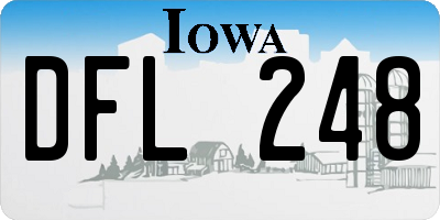IA license plate DFL248