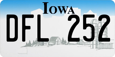 IA license plate DFL252