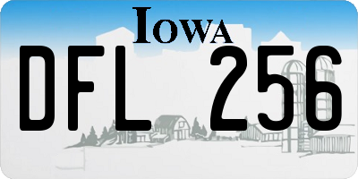 IA license plate DFL256