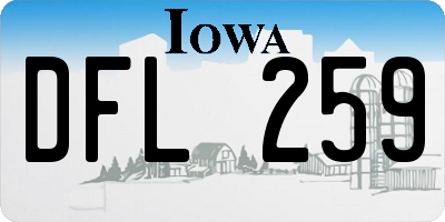 IA license plate DFL259
