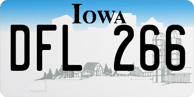 IA license plate DFL266