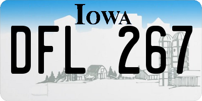 IA license plate DFL267