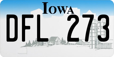 IA license plate DFL273