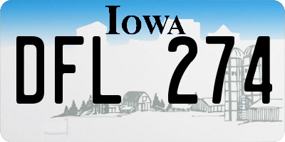 IA license plate DFL274