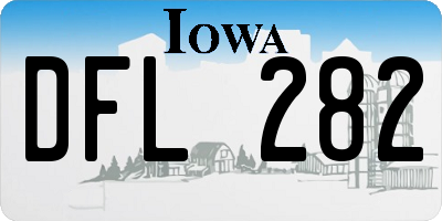 IA license plate DFL282