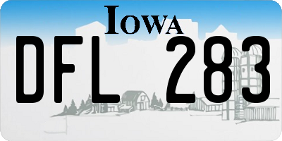IA license plate DFL283