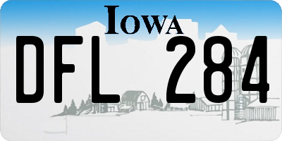 IA license plate DFL284