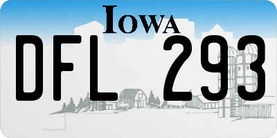 IA license plate DFL293