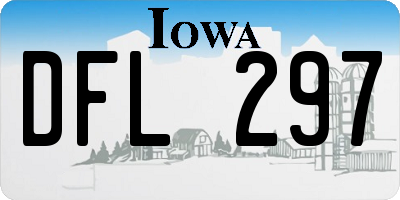 IA license plate DFL297