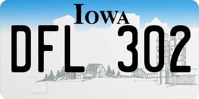 IA license plate DFL302