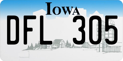 IA license plate DFL305