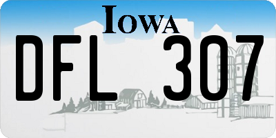 IA license plate DFL307