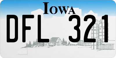 IA license plate DFL321