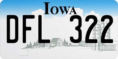 IA license plate DFL322