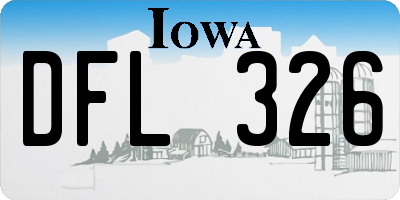 IA license plate DFL326