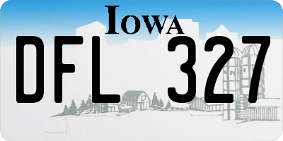 IA license plate DFL327