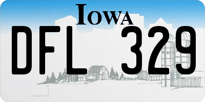 IA license plate DFL329