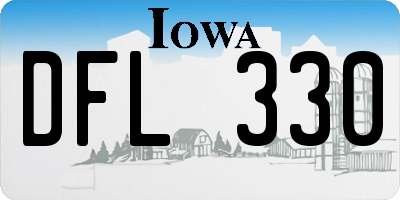 IA license plate DFL330