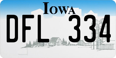 IA license plate DFL334