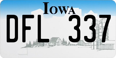 IA license plate DFL337