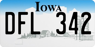 IA license plate DFL342