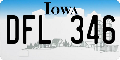 IA license plate DFL346