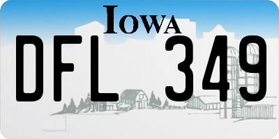 IA license plate DFL349