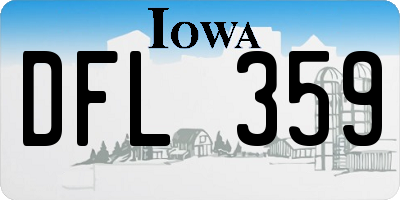 IA license plate DFL359