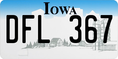 IA license plate DFL367